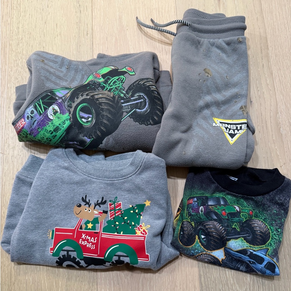 Toddler monster jam clothes bundle